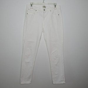 J CREW White Skinny Jeans Slim Boyfriend Size 27